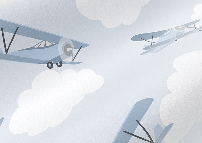 Flying Ace, Clear Sky - Made to Measure Curtains - Image 4